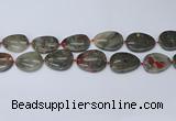 CNG7115 15.5 inches 20*25mm - 30*40mm freeform blood jasper beads