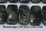 CNG7121 10*20mm freeform double drilled kambaba jasper beads