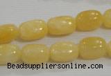 CNG716 15.5 inches 10*14mm nuggets rice yellow jade beads wholesale