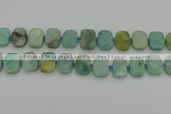 CNG7201 15.5 inches 13*18mm - 15*20mm faceted freeform amazonite beads