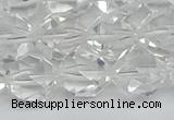 CNG7213 15.5 inches 12mm faceted nuggets white crystal beads