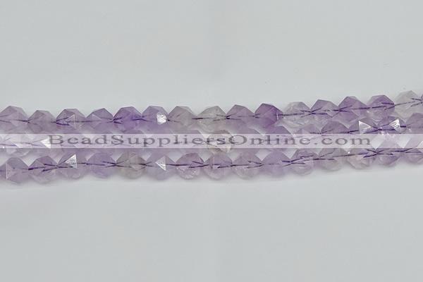 CNG7217 15.5 inches 10mm faceted nuggets amethyst beads wholesale