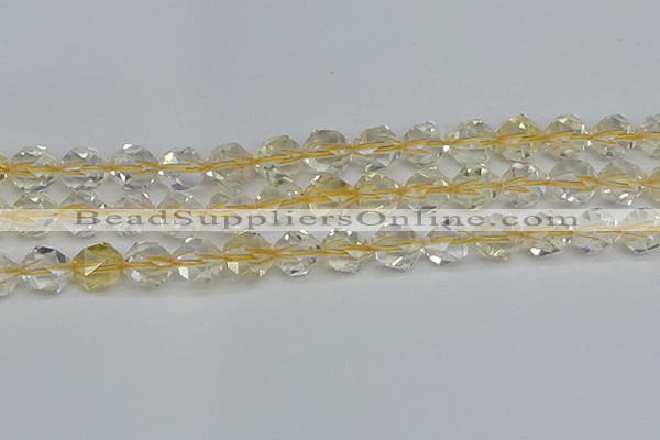 CNG7233 15.5 inches 12mm faceted nuggets citrine gemstone beads