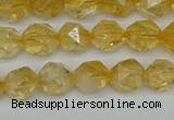 CNG7236 15.5 inches 8mm faceted nuggets citrine beads wholesale