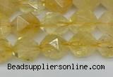 CNG7237 15.5 inches 10mm faceted nuggets citrine beads wholesale