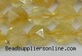 CNG7238 15.5 inches 12mm faceted nuggets citrine beads wholesale