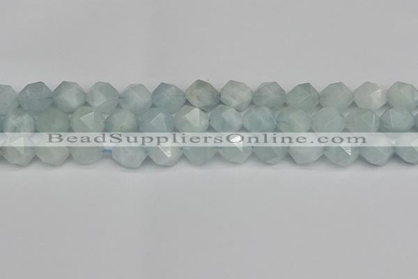 CNG7263 15.5 inches 12mm faceted nuggets aquamarine beads