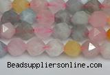 CNG7265 15.5 inches 6mm faceted nuggets morganite beads