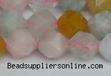 CNG7268 15.5 inches 12mm faceted nuggets morganite beads