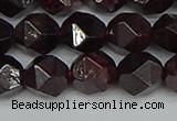 CNG7278 15.5 inches 12mm faceted nuggets red garnet beads