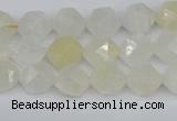 CNG7285 15.5 inches 6mm faceted nuggets white moonstone beads