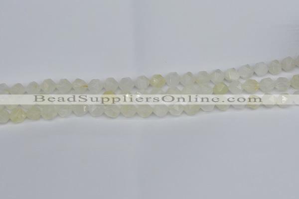 CNG7285 15.5 inches 6mm faceted nuggets white moonstone beads