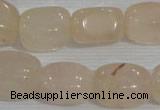 CNG729 15.5 inches 15*18mm nuggets rose quartz beads wholesale