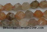 CNG7291 15.5 inches 8mm faceted nuggets moonstone beads