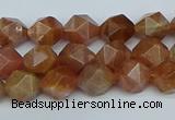 CNG7295 15.5 inches 6mm faceted nuggets sunstone beads