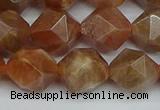 CNG7298 15.5 inches 12mm faceted nuggets sunstone beads