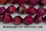 CNG7321 15.5 inches 8mm faceted nuggets red tiger eye beads