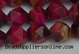 CNG7323 15.5 inches 12mm faceted nuggets red tiger eye beads