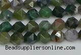 CNG7340 15.5 inches 6mm faceted nuggets Indian agate beads