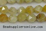 CNG7365 15.5 inches 6mm faceted nuggets yellow opal beads