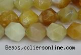 CNG7366 15.5 inches 8mm faceted nuggets yellow opal beads