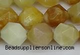 CNG7368 15.5 inches 12mm faceted nuggets yellow opal beads