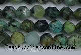 CNG7385 15.5 inches 6mm faceted nuggets African turquoise beads