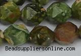 CNG7398 15.5 inches 12mm faceted nuggets rhyolite gemstone beads