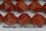 CNG7403 15.5 inches 12mm faceted nuggets goldstone beads