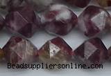 CNG7413 15.5 inches 12mm faceted nuggets tourmaline beads