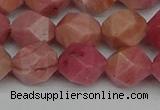 CNG7422 15.5 inches 10mm faceted nuggets rhodochrosite beads