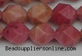 CNG7423 15.5 inches 12mm faceted nuggets rhodochrosite beads