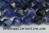 CNG7435 15.5 inches 6mm faceted nuggets sodalite gemstone beads