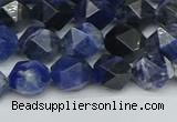 CNG7436 15.5 inches 8mm faceted nuggets sodalite gemstone beads