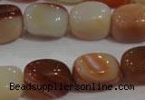 CNG746 15.5 inches 13*18mm nuggets line agate beads wholesale