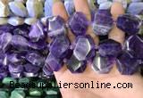 CNG7473 15.5 inches 18*25mm - 20*28mm faceted freeform amethyst beads