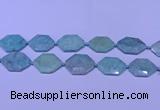 CNG7512 15.5 inches 25*35mm - 30*40mm faceted freeform amazonite beads