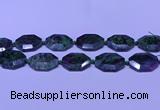 CNG7514 15.5 inches 25*35mm - 30*40mm faceted freeform ruby zoisite beads