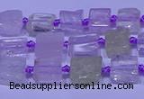 CNG7540 15.5 inches 6*8mm - 10*12mm freeform kunzite beads