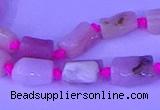 CNG7638 15.5 inches 5*7mm - 8*10mm nuggets pink opal beads