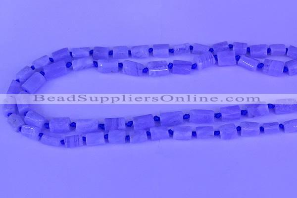 CNG7641 15.5 inches 5*7mm - 8*10mm nuggets blue Lace agate beads