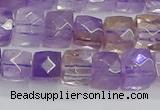 CNG7658 15.5 inches 8*8mm faceted nuggets ametrine beads