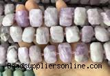 CNG7763 13*18mm - 15*25mm faceted freeform kunzite beads