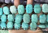 CNG7786 13*18mm - 15*25mm faceted freeform Russian amazonite beads