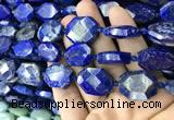 CNG7823 15.5 inches 13*18mm - 18*25mm faceted freeform lapis lazuli beads