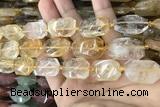 CNG7860 13*18mm - 18*25mm faceted freeform citrine beads