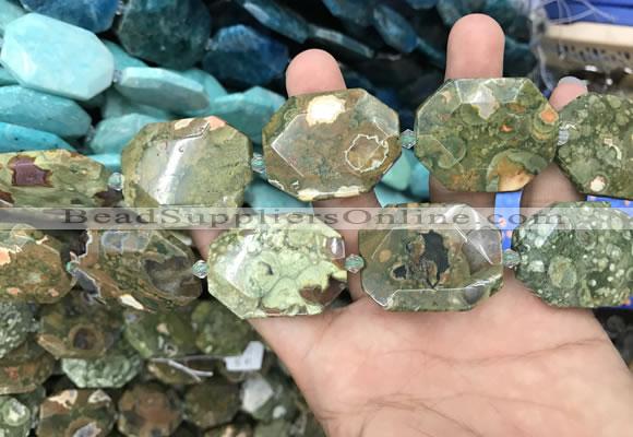 CNG7867 15.5 inches 22*30 - 28*35mm faceted freeform rhyolite beads