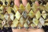 CNG7876 13*20mm - 15*25mm faceted freeform yellow opal beads