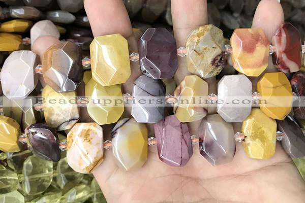 CNG7920 15.5 inches 13*18mm - 15*25mm faceted freeform mookaite beads