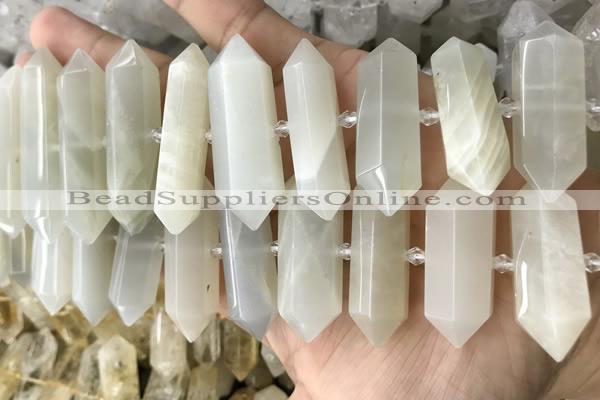 CNG7933 15.5 inches 10*22mm - 12*45mm faceted nuggets moonstone beads